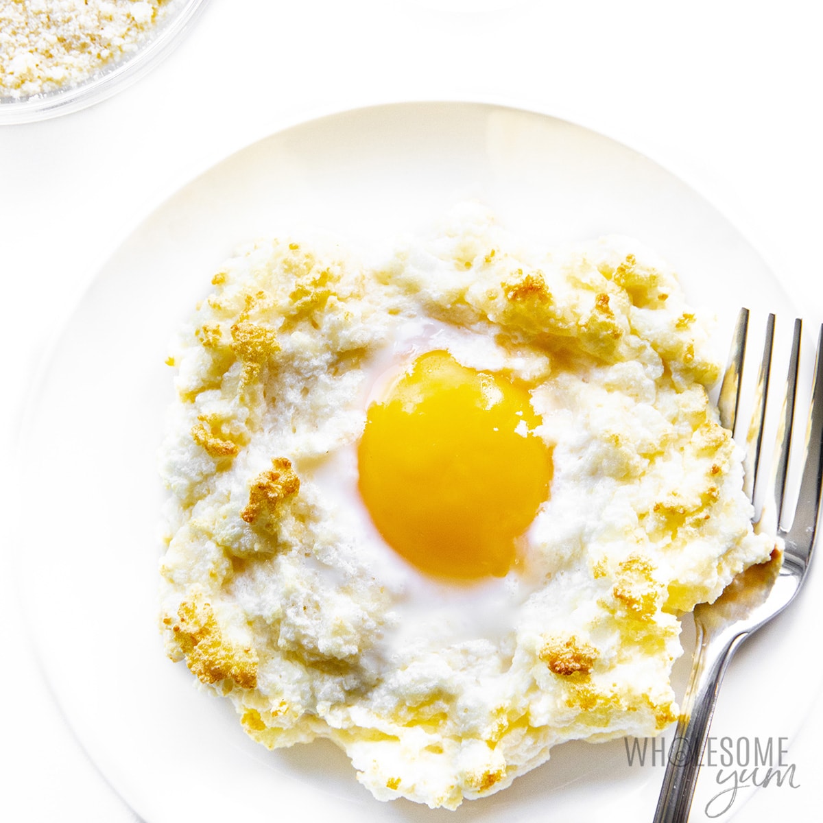 Garlic and Parmesan Egg Clouds