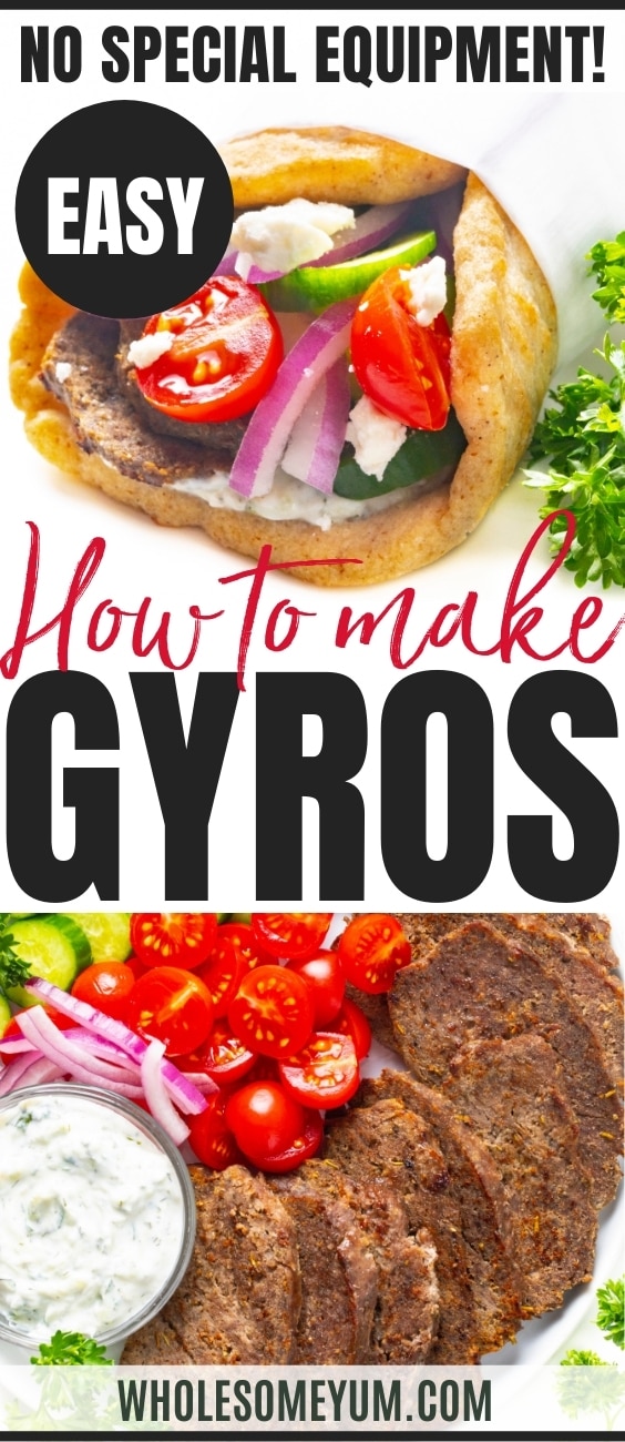 How to make gyros - pin graphic.