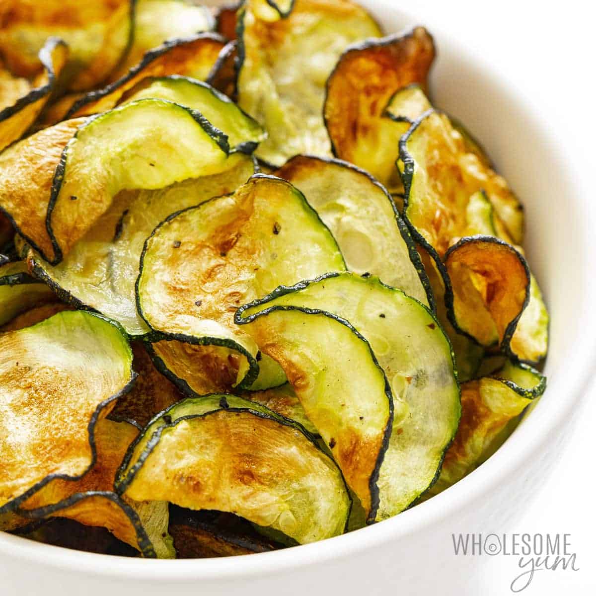 Air Fryer Zucchini Chips Recipe (Easy!) | Wholesome Yum