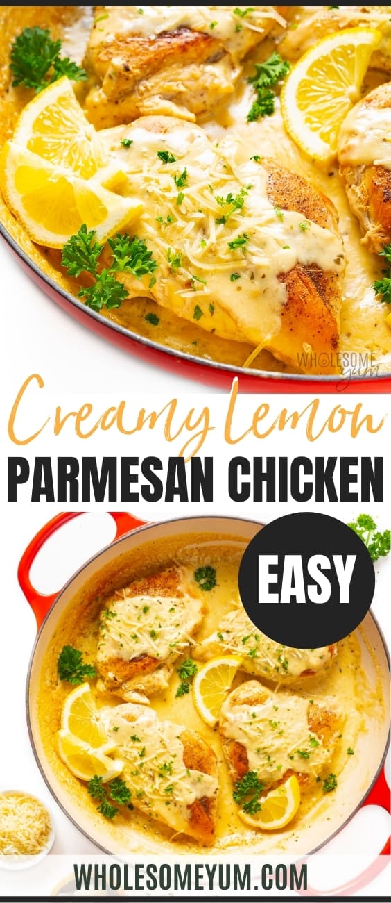 Creamy Lemon Parmesan Chicken Recipe Pin