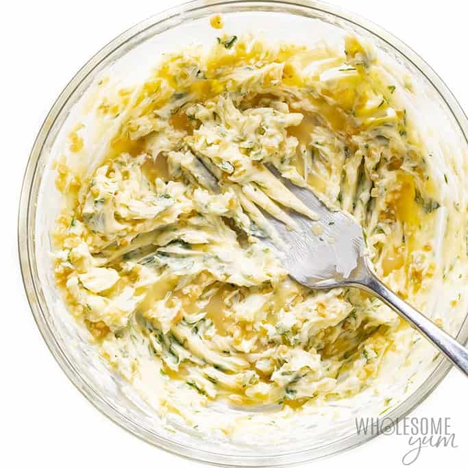 Herb butter for frying salmon