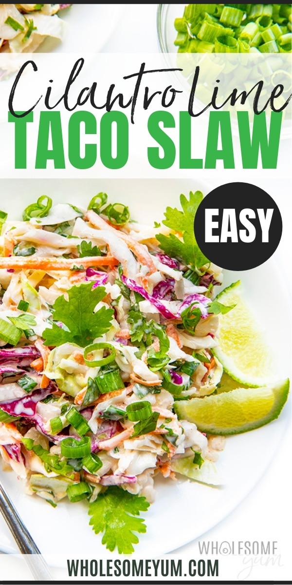 Taco slaw recipe pin