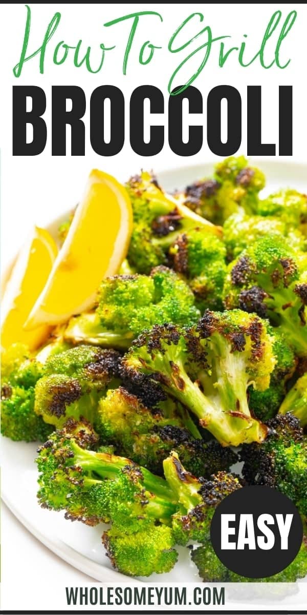 How to grill broccoli - recipe pin