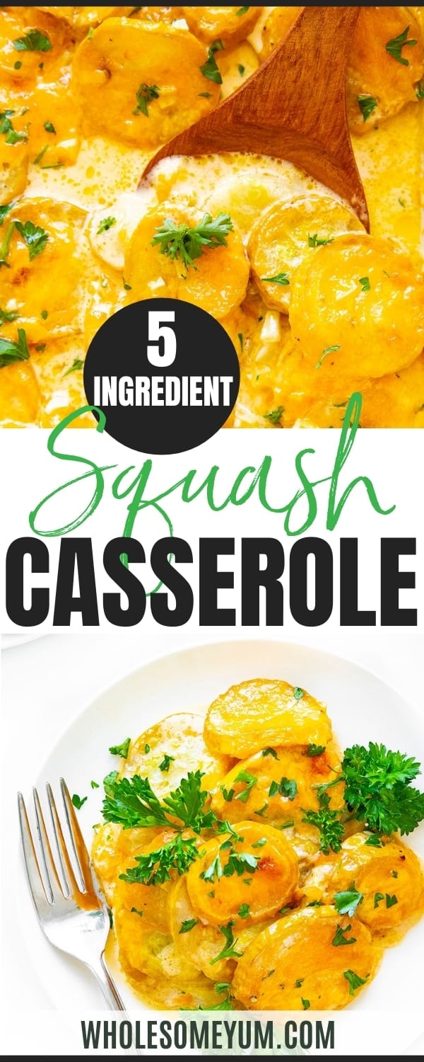 Yellow squash casserole recipe pin