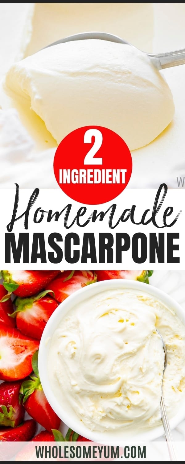 How to make mascarpone - recipe pin