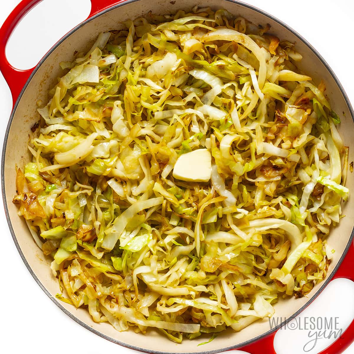 Sauteed cabbage with butter added.
