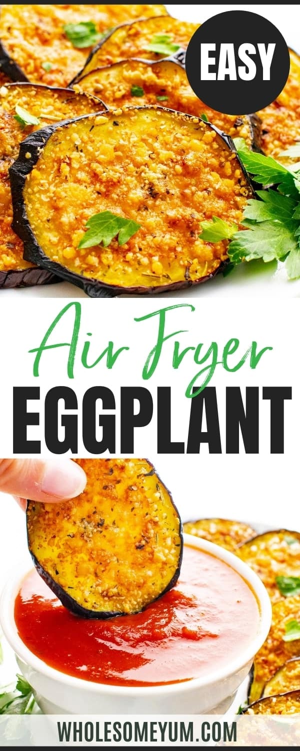 How to make eggplant in the air fryer - recipe pin