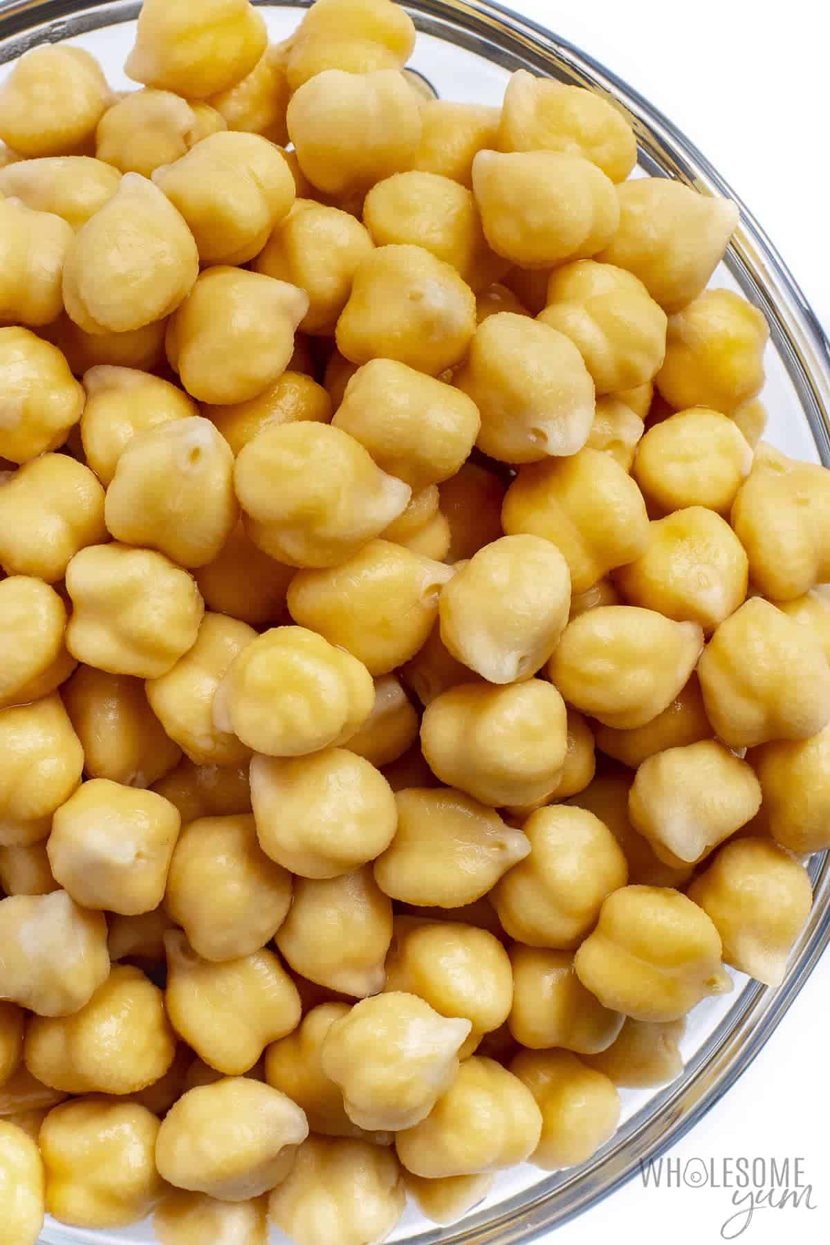 Are chickpeas keto? These chickpeas in a bowl are not very keto friendly.