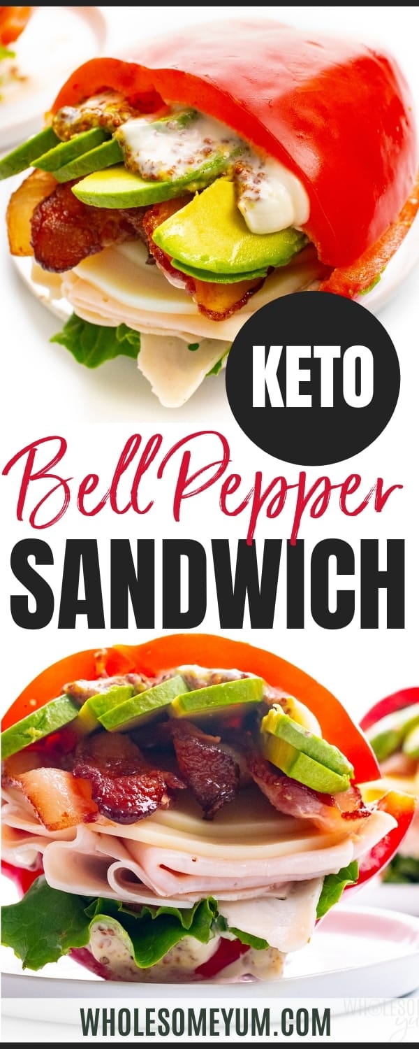 How to make a bell pepper sandwich - recipe pin