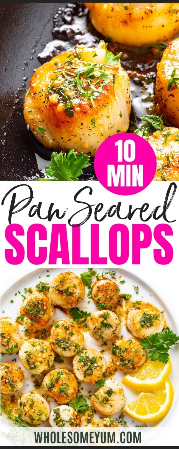 Pan seared scallops recipe pin