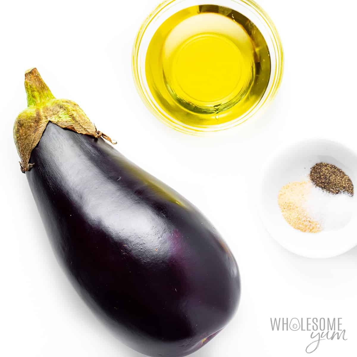 Sauteed eggplant ingredients.