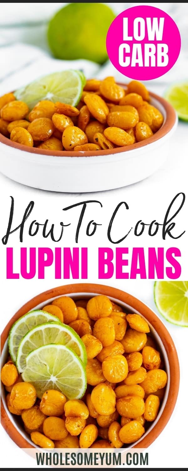 How to cook lupini beans: recipe pin