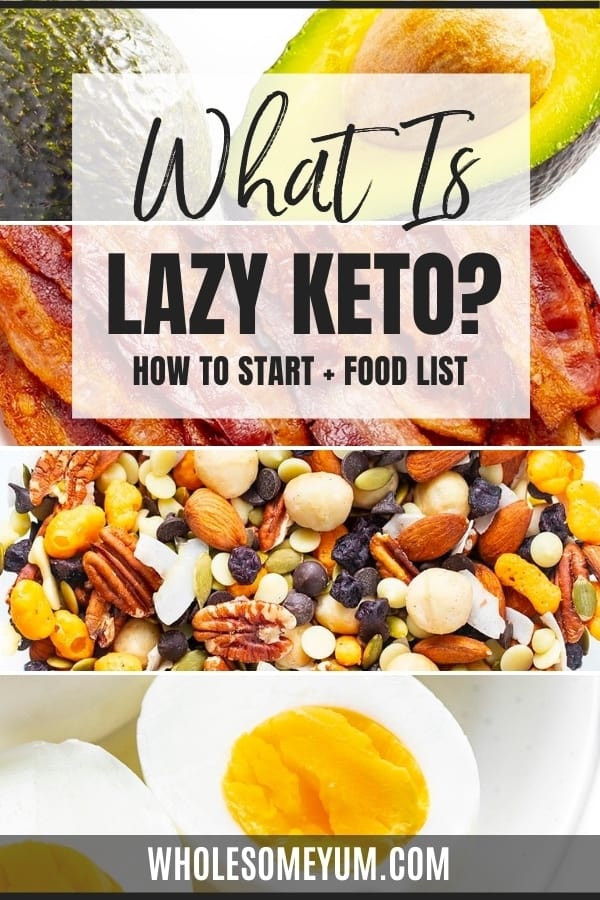 What is the lazy keto diet? Pin infographic