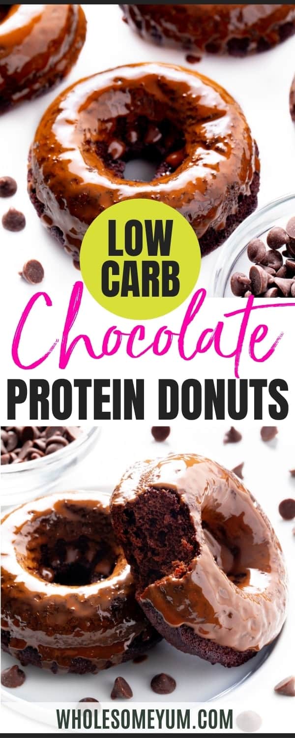 Chocolate protein donut recipe pin