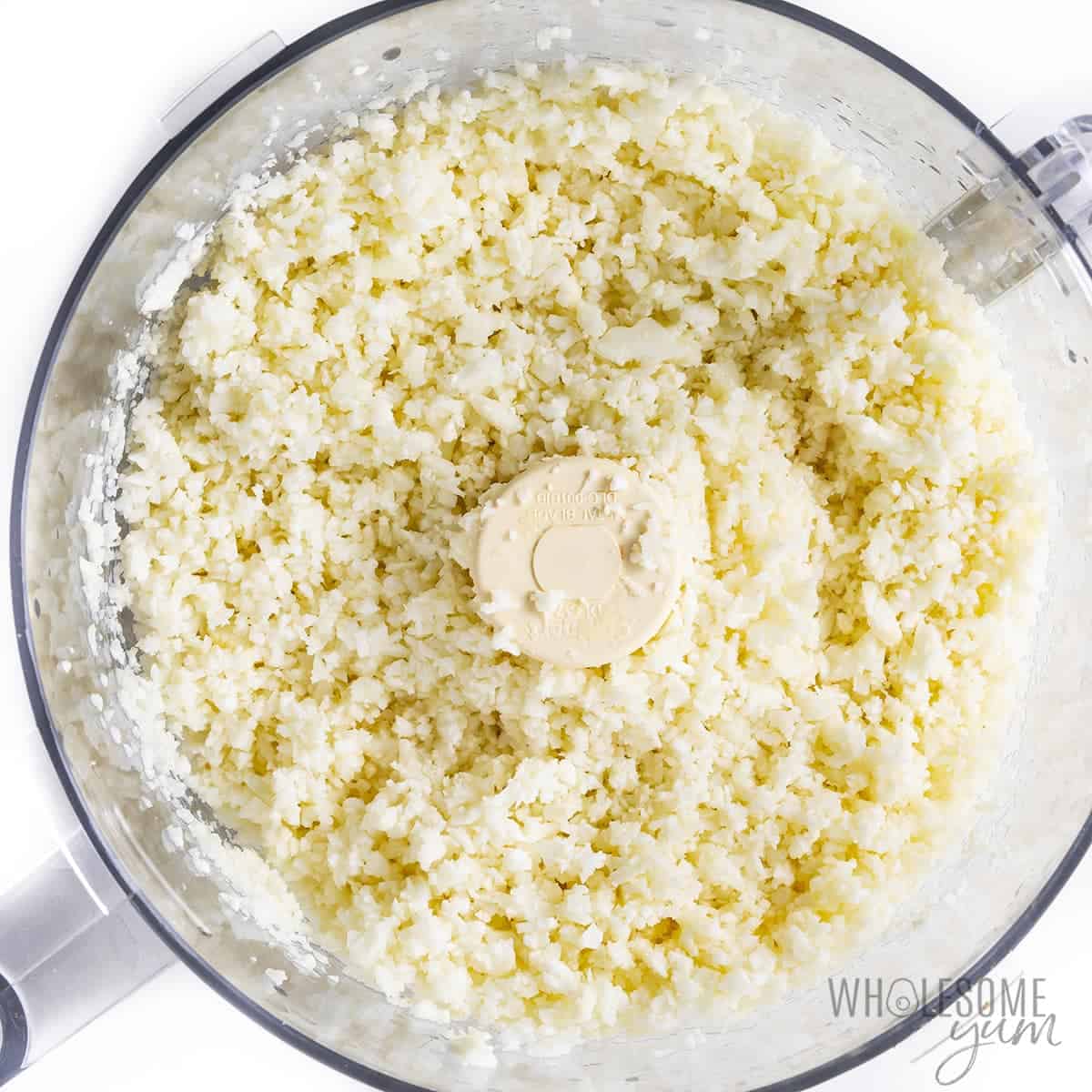 Cauliflower for grits chopped finely in food processor