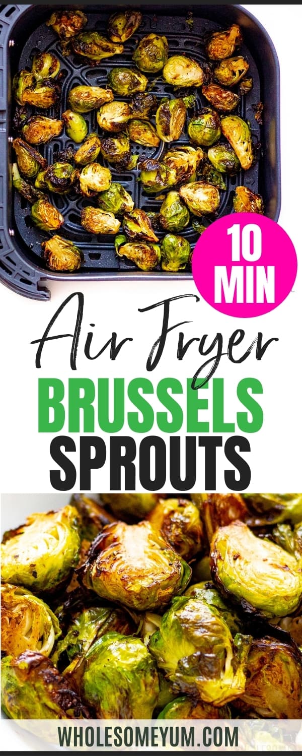 Air fryer brussels sprouts recipe pin