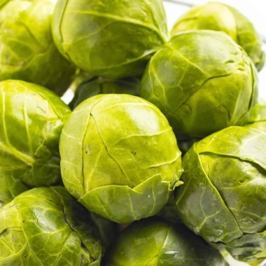 Brussels sprouts in a bowl.
