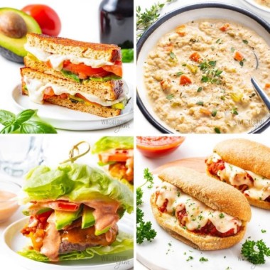 Soup and sandwich recipes from The Easy Keto Carboholics Cookbook,