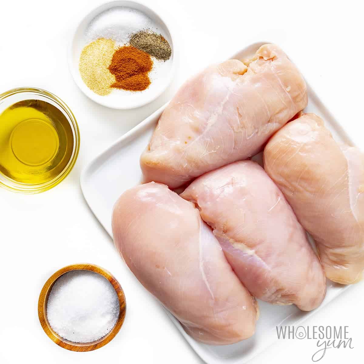Ingredients to make chicken breast in the air fryer
