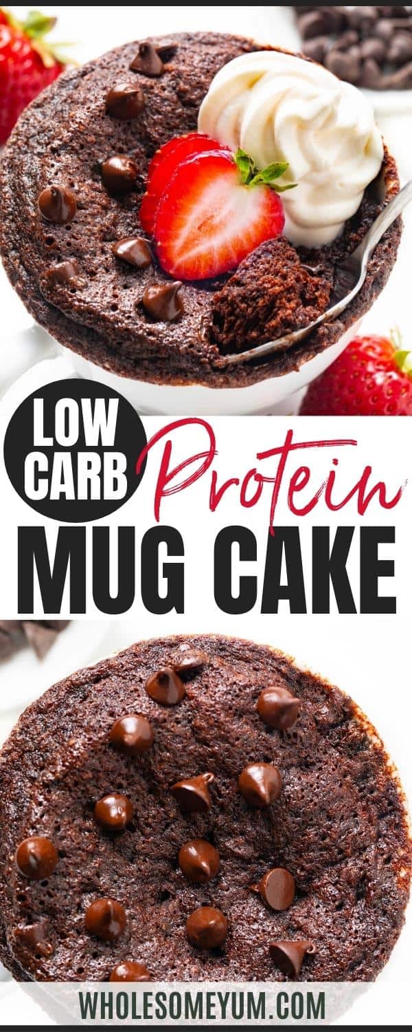 Protein mug cake recipe pin