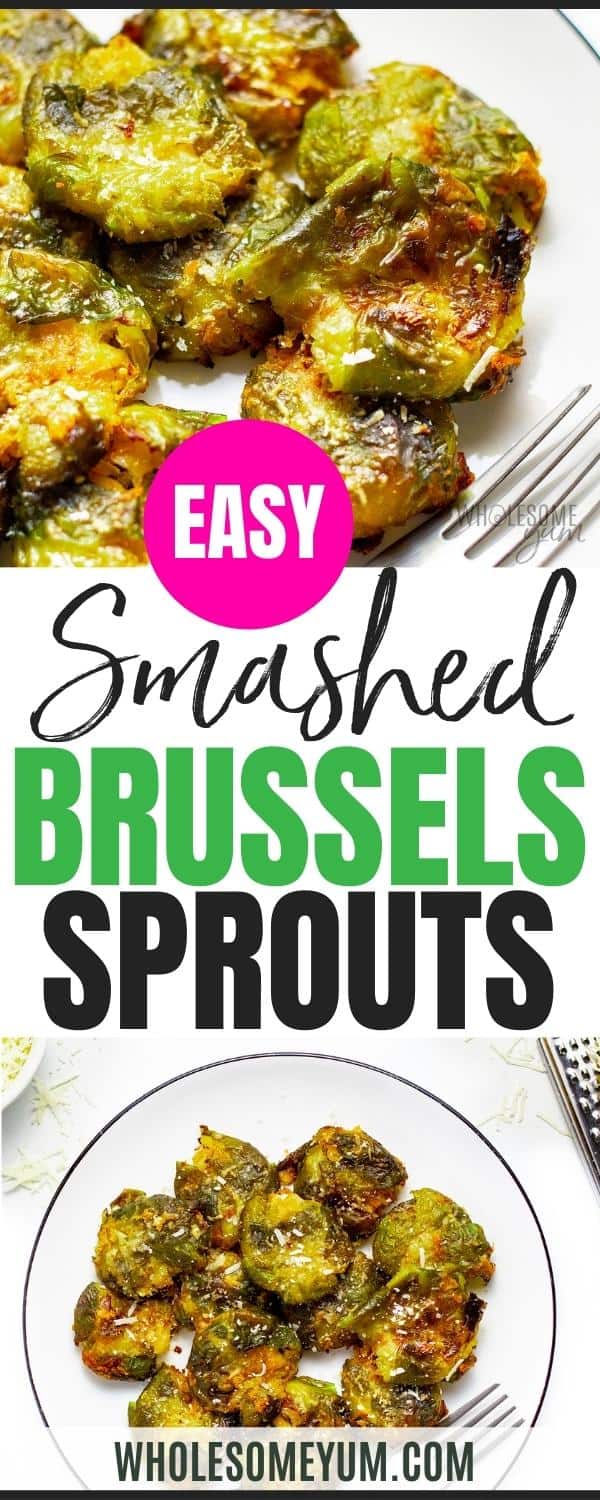 Smashed brussels sprouts recipe pin