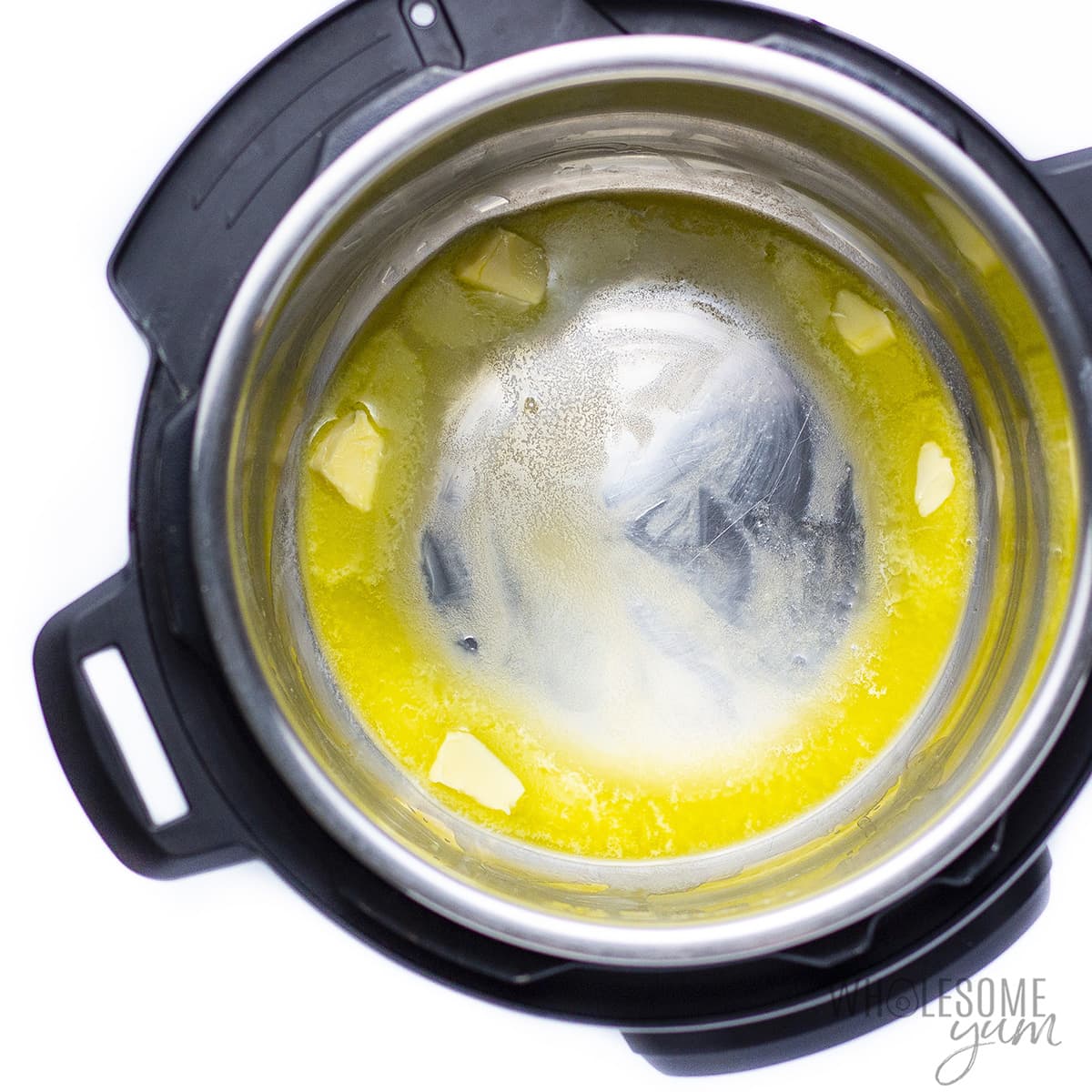 Melted butter in the Instant Pot.