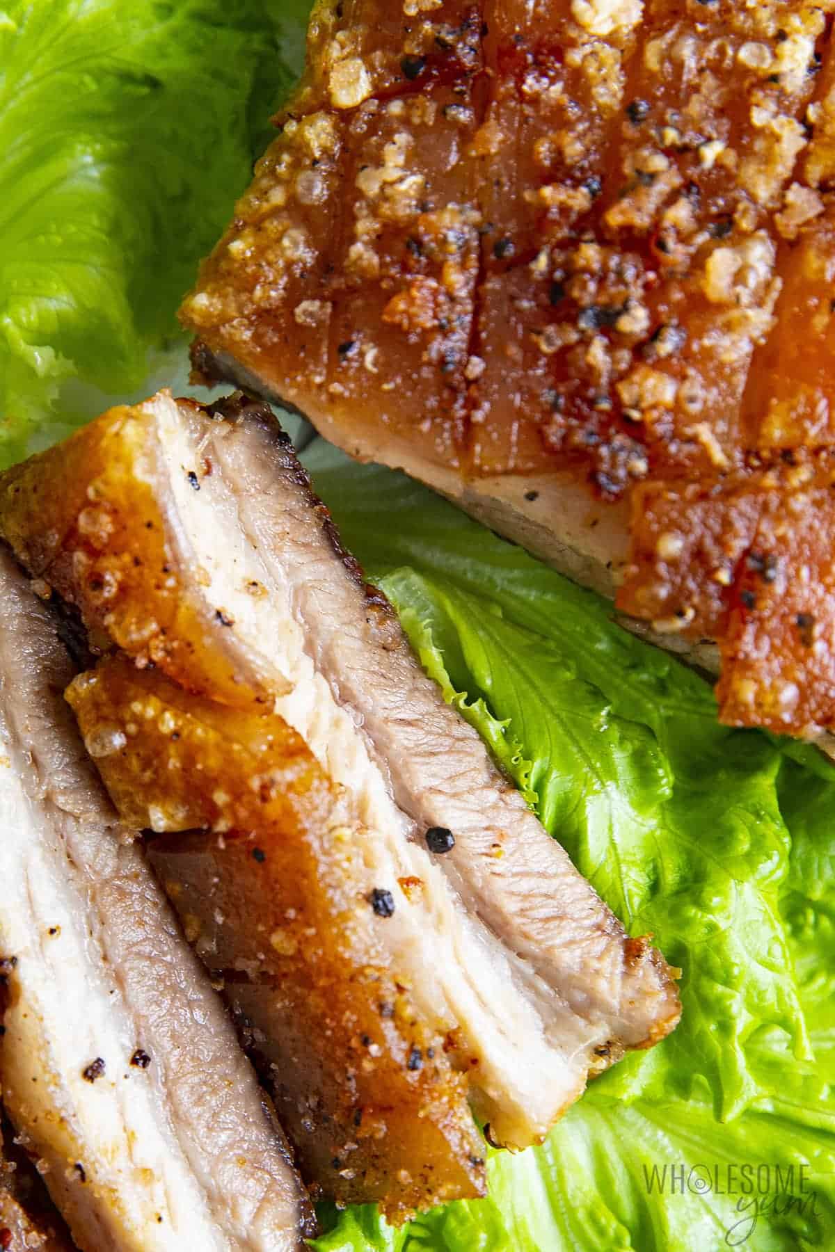 What's the best keto Chinese food to get? Pork belly, like the one shown here, is a safer option.