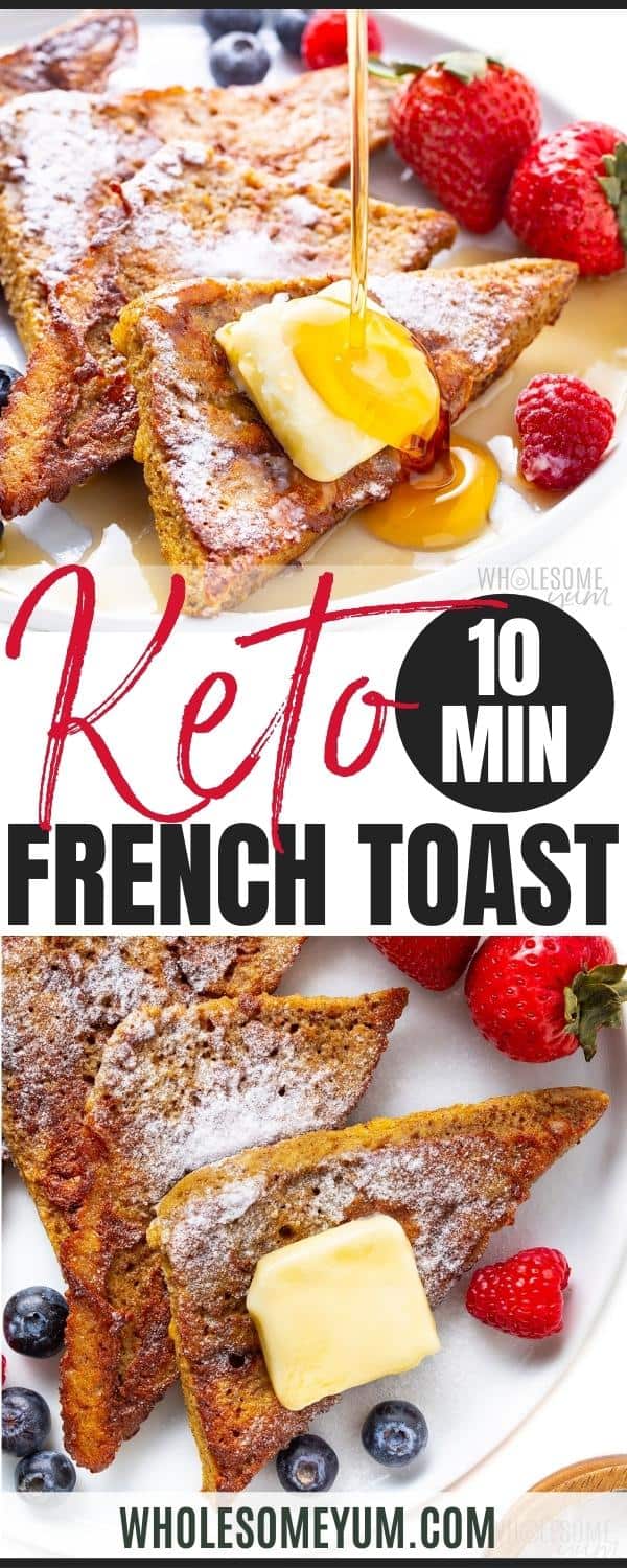 Keto French toast recipe pin
