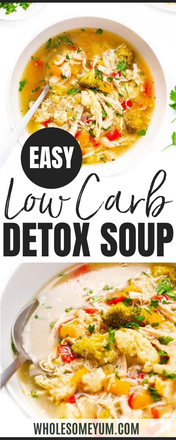 Chicken detox soup recipe pin