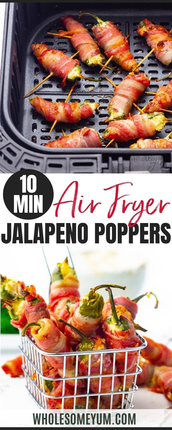 Air fryer jalapeno poppers recipe pin