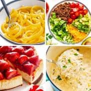 Keto diet recipes collage.