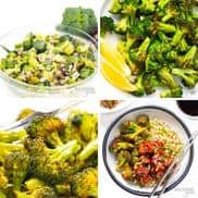 Broccoli recipes collage.