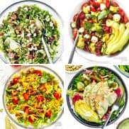 Healthy salad collage.
