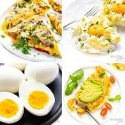 Egg recipes collage.