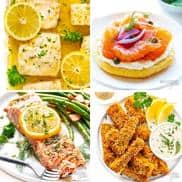 Fish recipes collage.