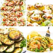 Zucchini recipes collage.