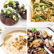 Mushroom recipes collage.