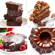 Chocolate recipes collage.
