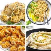 Cauliflower recipes collage.