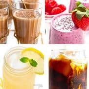 Keto drinks collage.