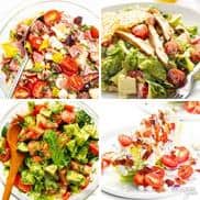 Keto salad collage.