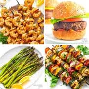 Grilling recipes collage.