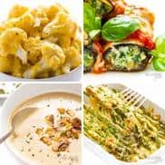 Vegetarian recipes collage