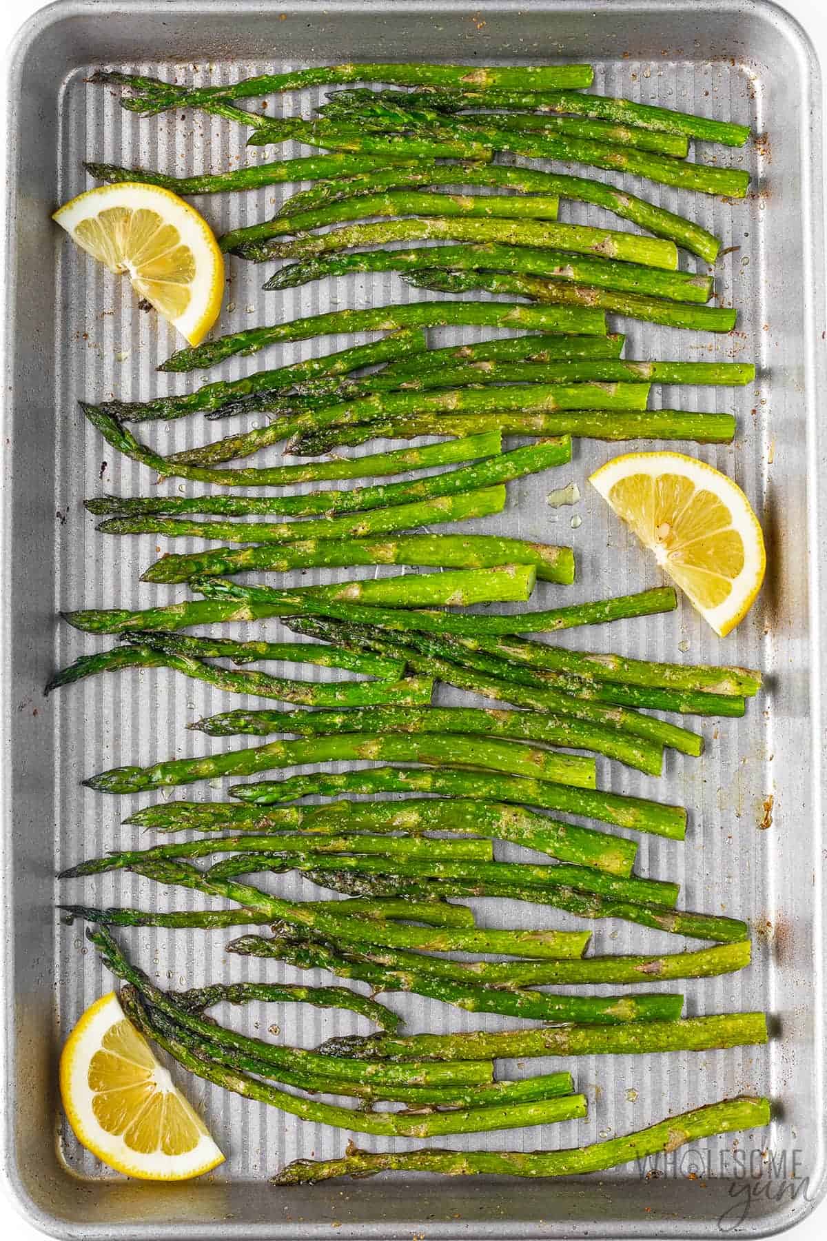 How to cook asparagus in the oven - shown after roasting.
