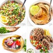 Middle Eastern recipes collage.