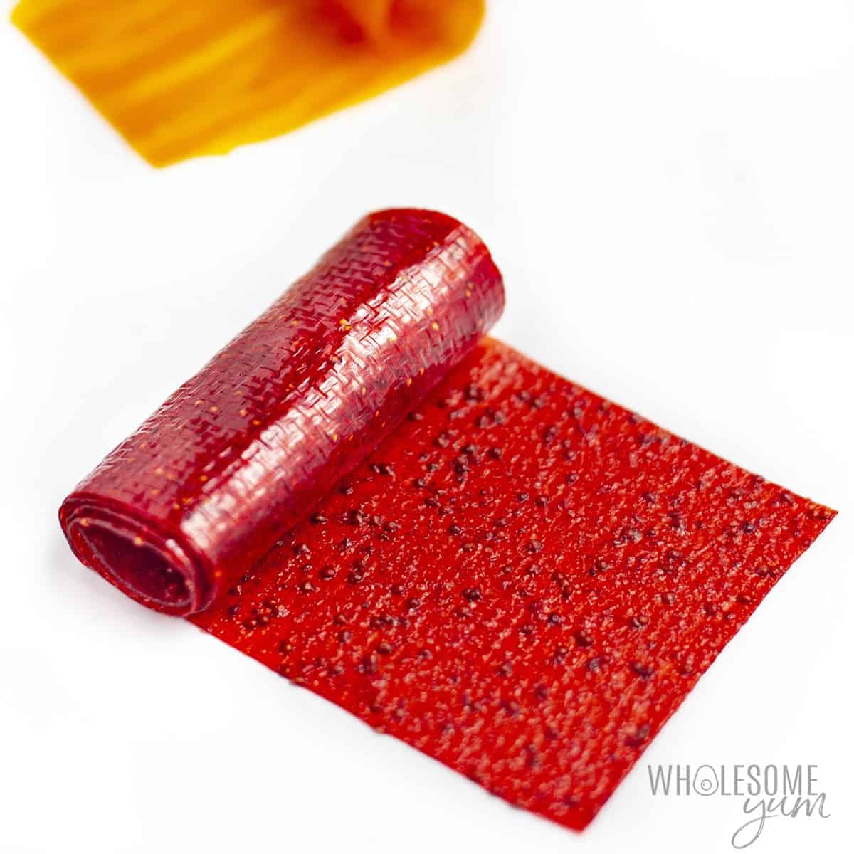 Unrolled fruit leather.