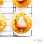 Almond flour muffins on cooling rack.
