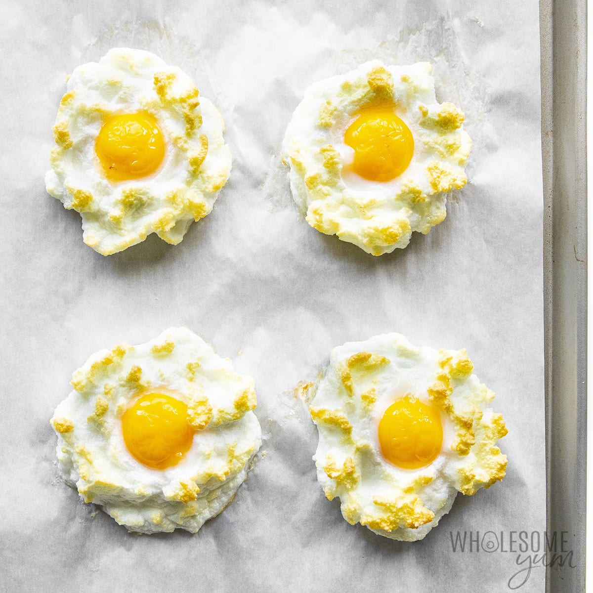 Baked cloud eggs.