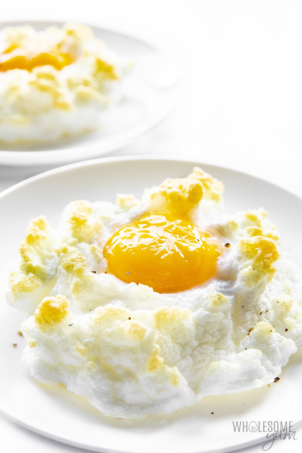 Egg clouds on a plate.