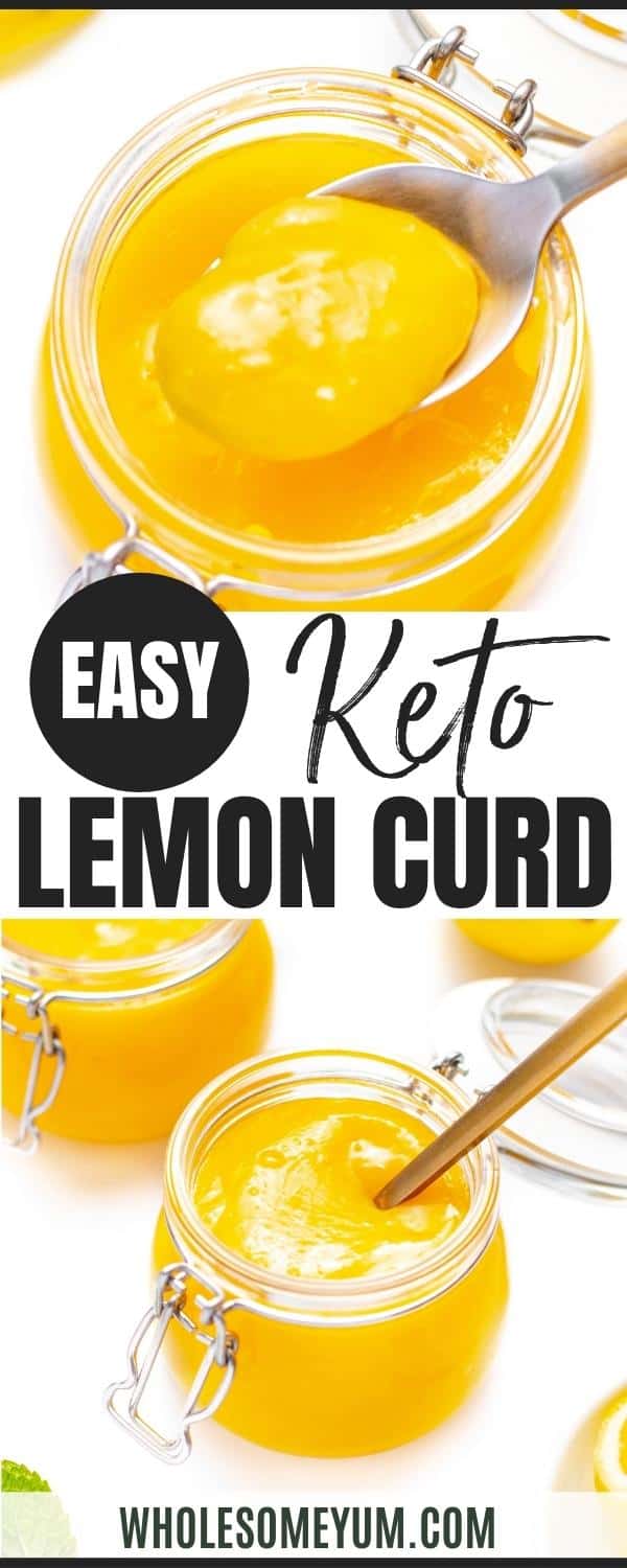 Keto lemon curd recipe pin.
